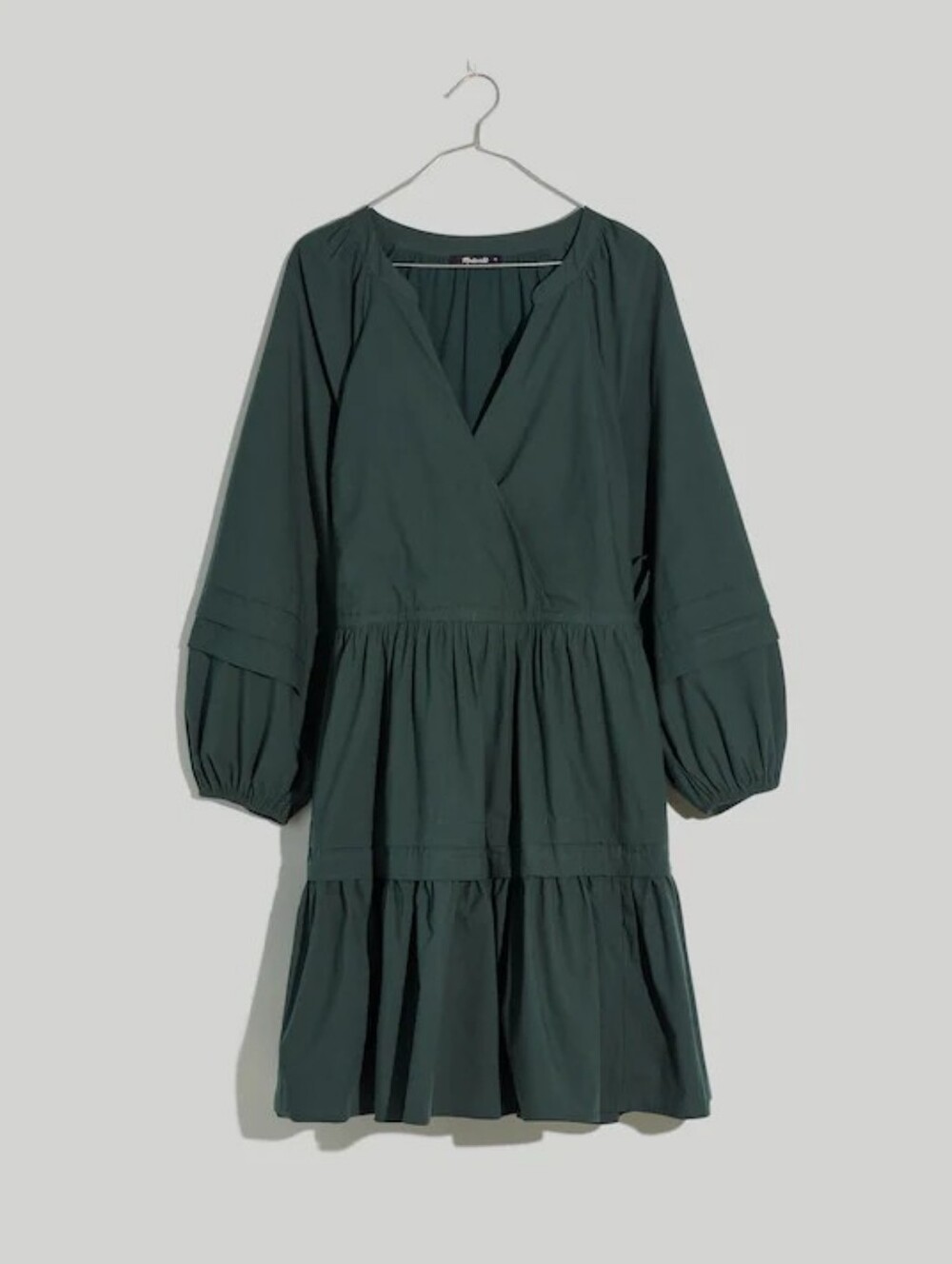 Madewell Crinkle Poplin Wrap Mini Dress Size Medium